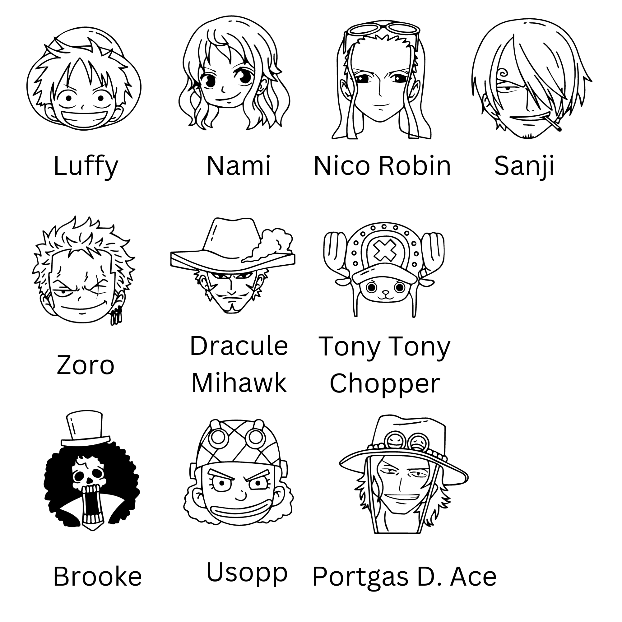 One Piece Electric Lighter character engraving options