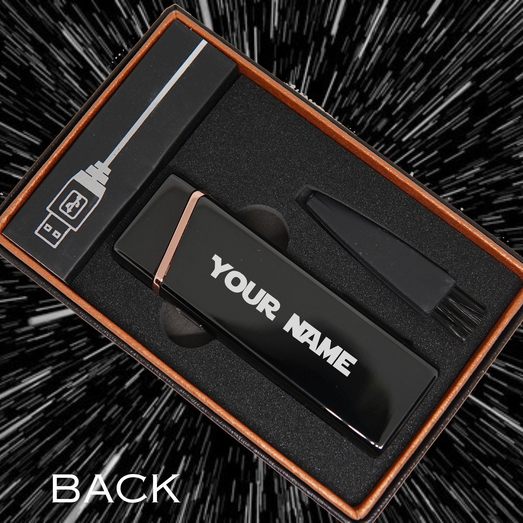 Star Wars Electric Lighter back with custom name