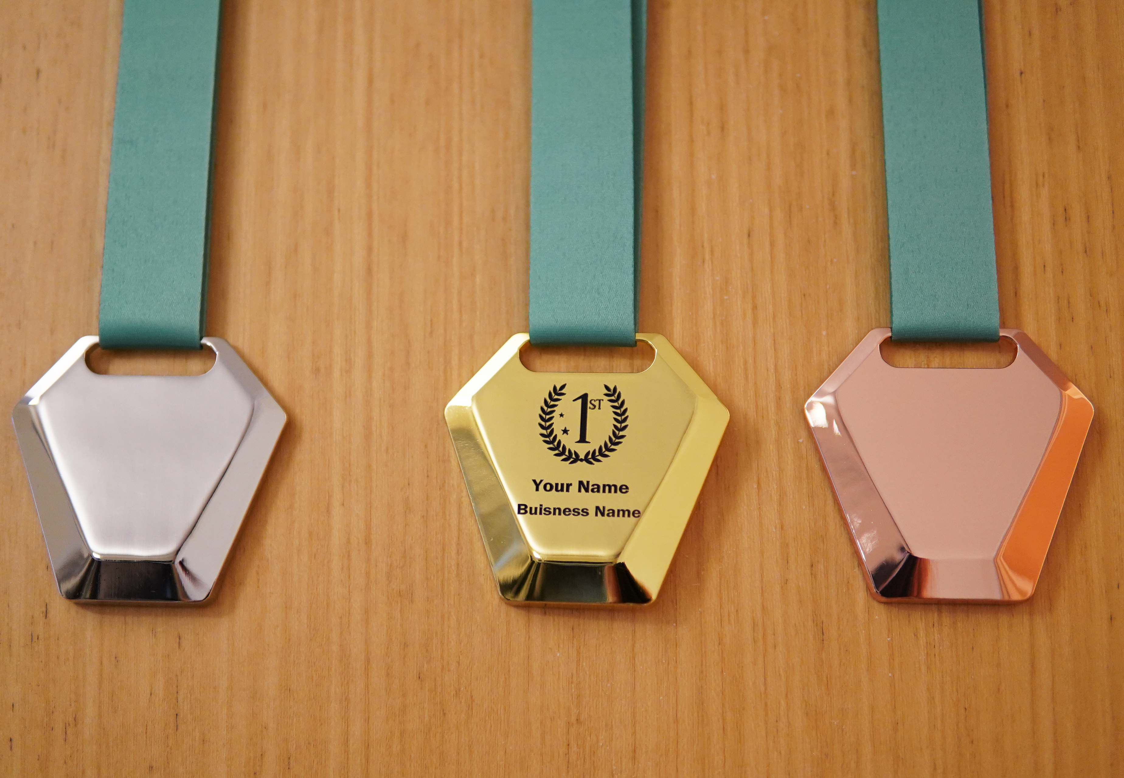 Gold, silver and bronze medals together