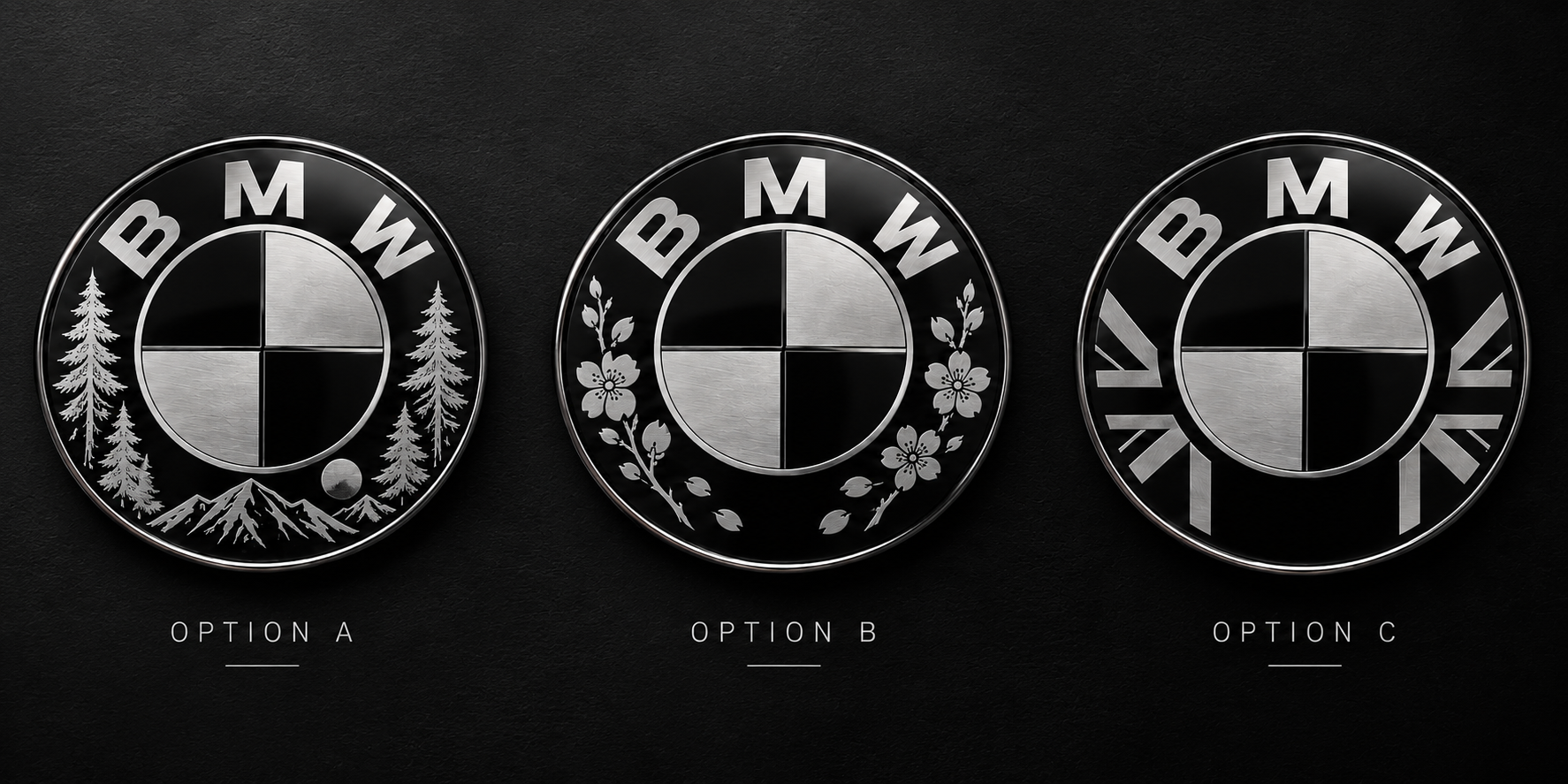 BMW badge designs available to order from MBC