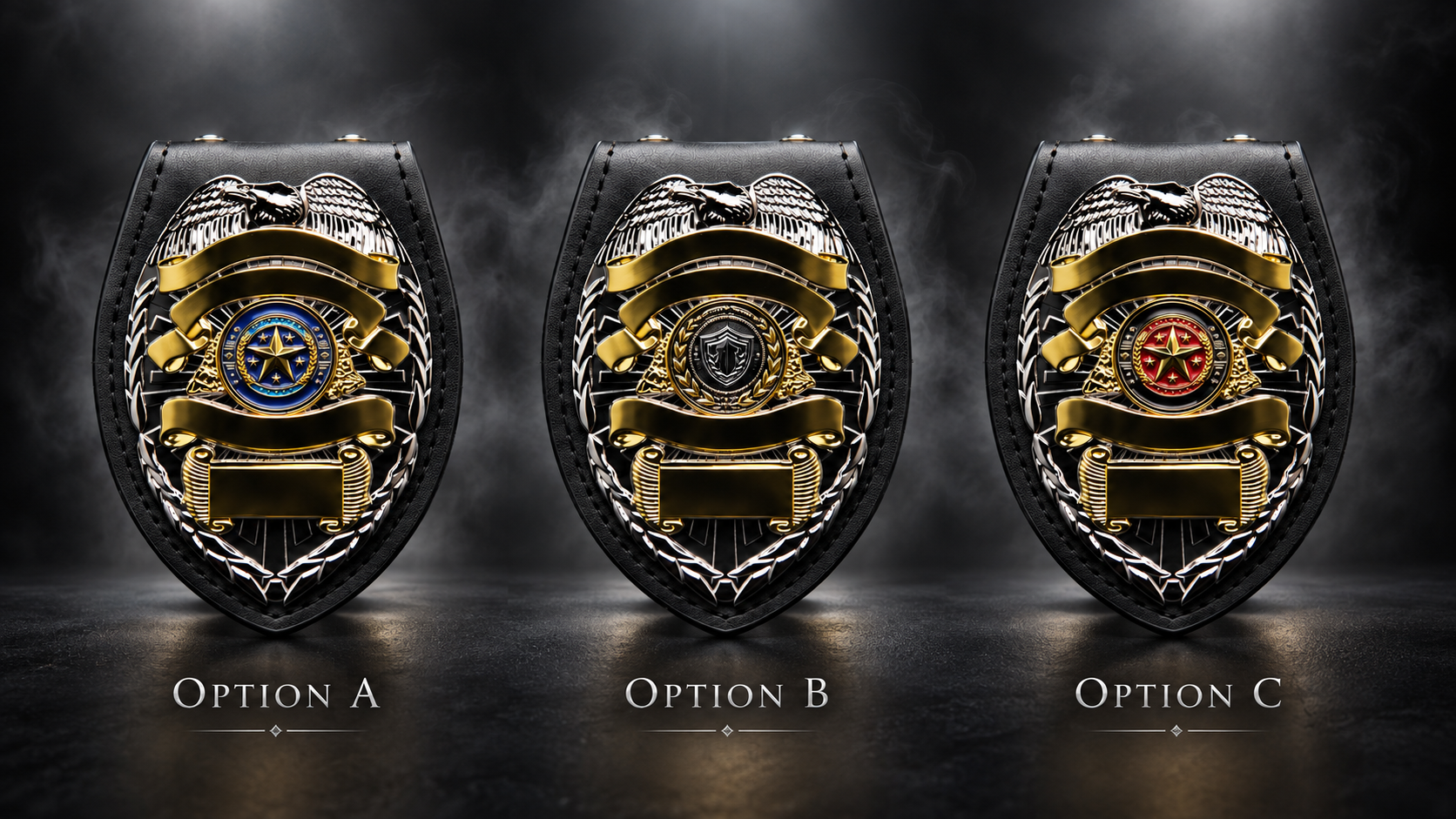 Custom Police Badge 1 centre logo options